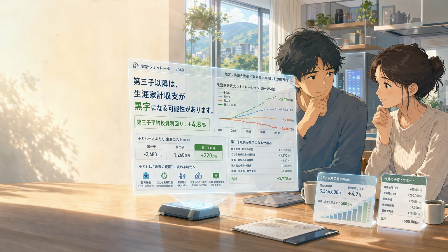 第三子、黒字化しました。